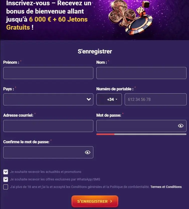 Gains et victoires de joueurs sur Play Regal Casino